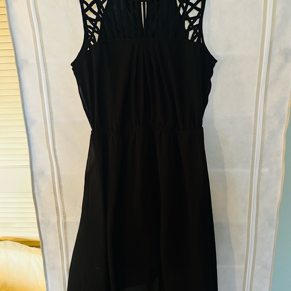 Thalia Sodi Black Embellished Halter Sundress